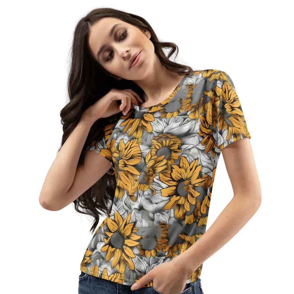 Gilded Garden on Women's Crew Neck T-Shirt — Left Front