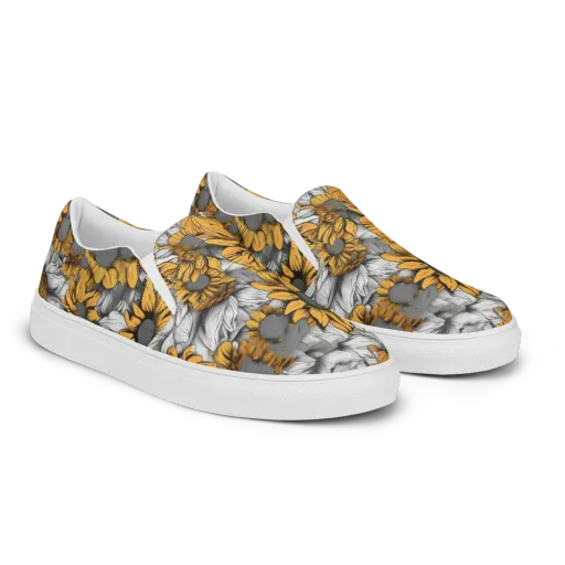 Gilded Garden on a Men's Slip-On Canvas Shoes