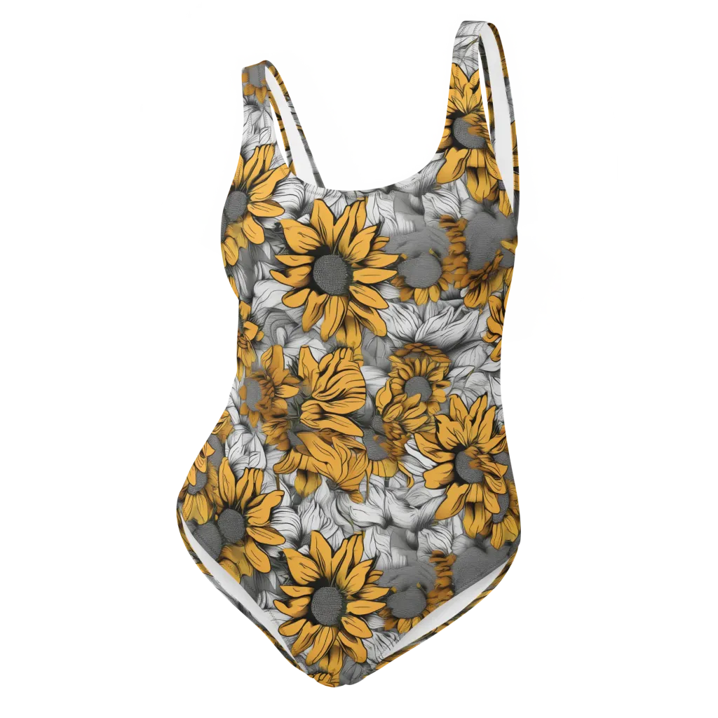 Gilded Garden on One-Piece Swimsuit — Front