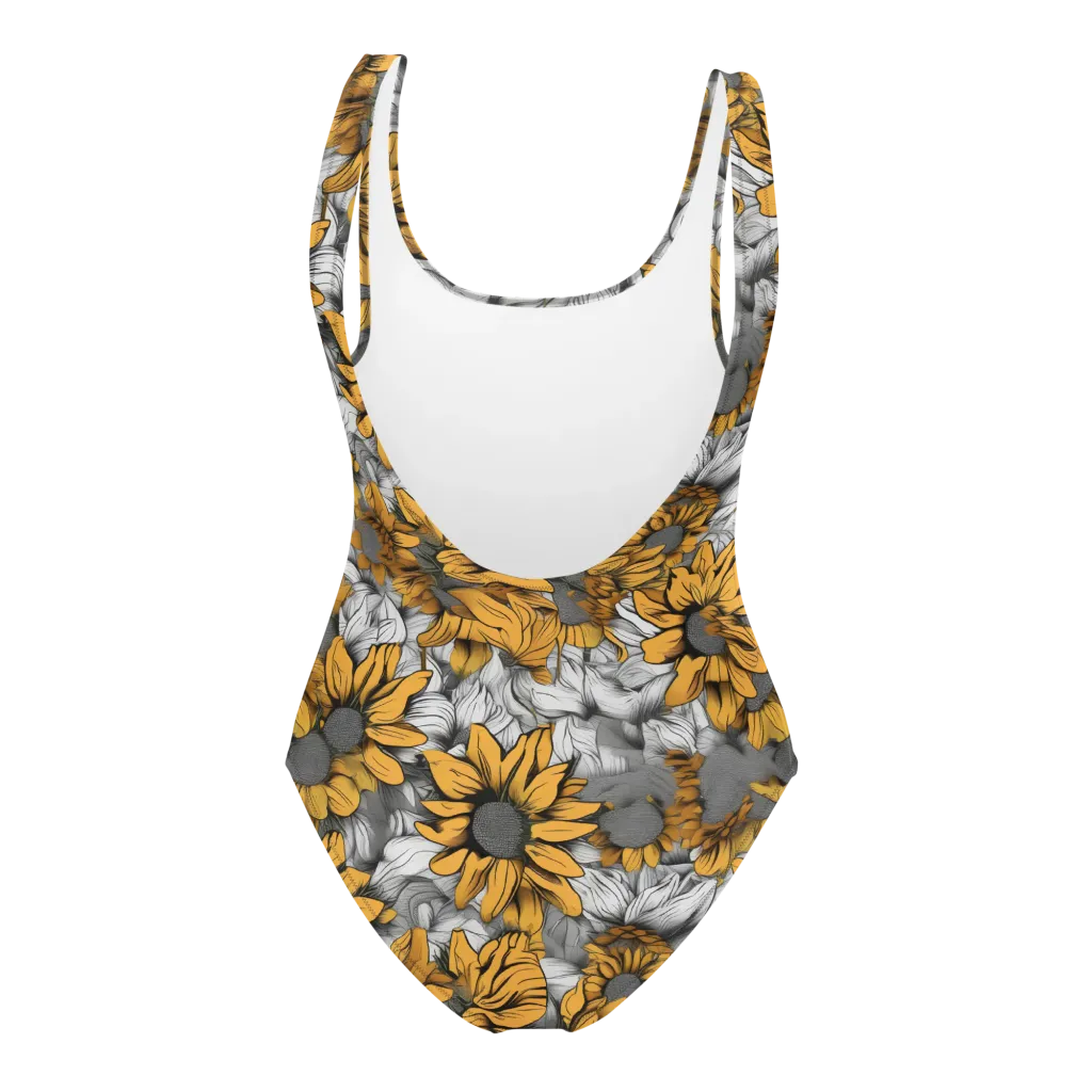 Gilded Garden on One-Piece Swimsuit — Back