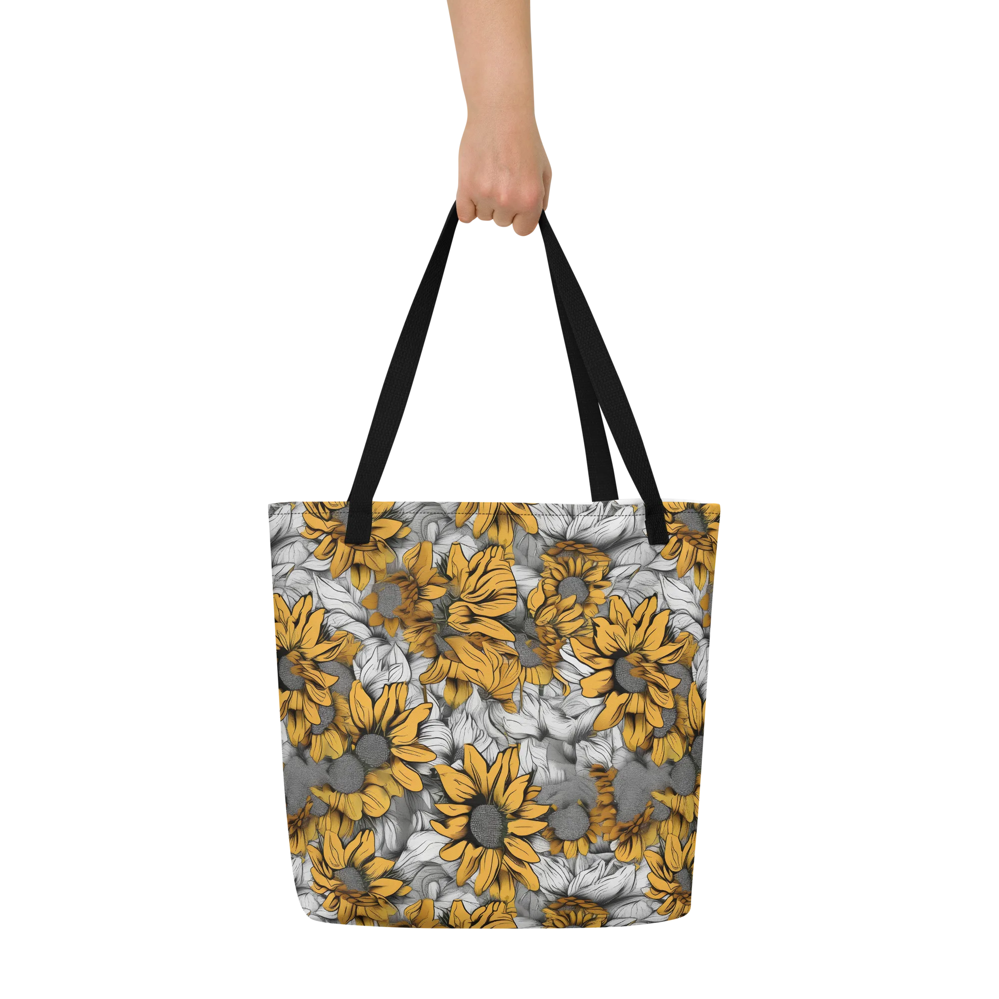 Gilded Garden on Large Tote Bag W/ Pocket — Front