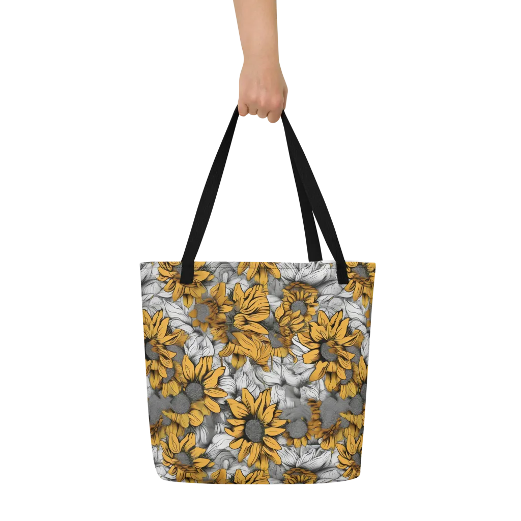 Gilded Garden on Large Tote Bag W/ Pocket — Front