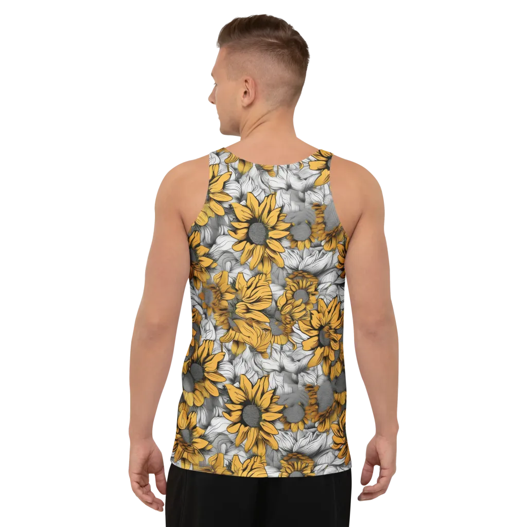 Gilded Garden on Men's Tank Top — Back