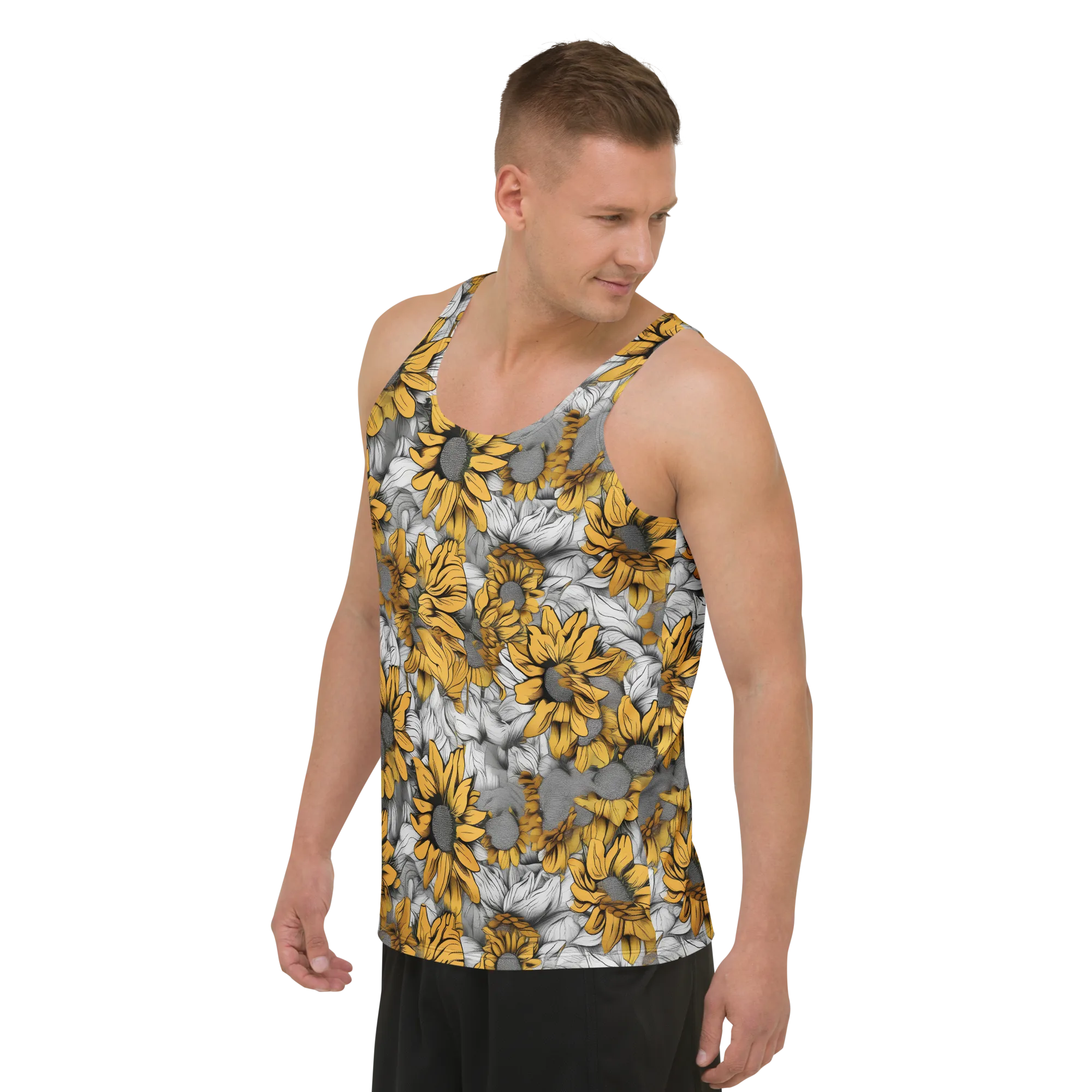 Gilded Garden on Men's Tank Top — Left Front