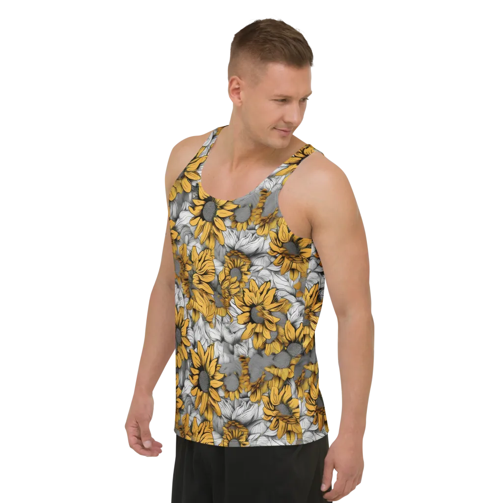 Gilded Garden on Men's Tank Top — Left Front