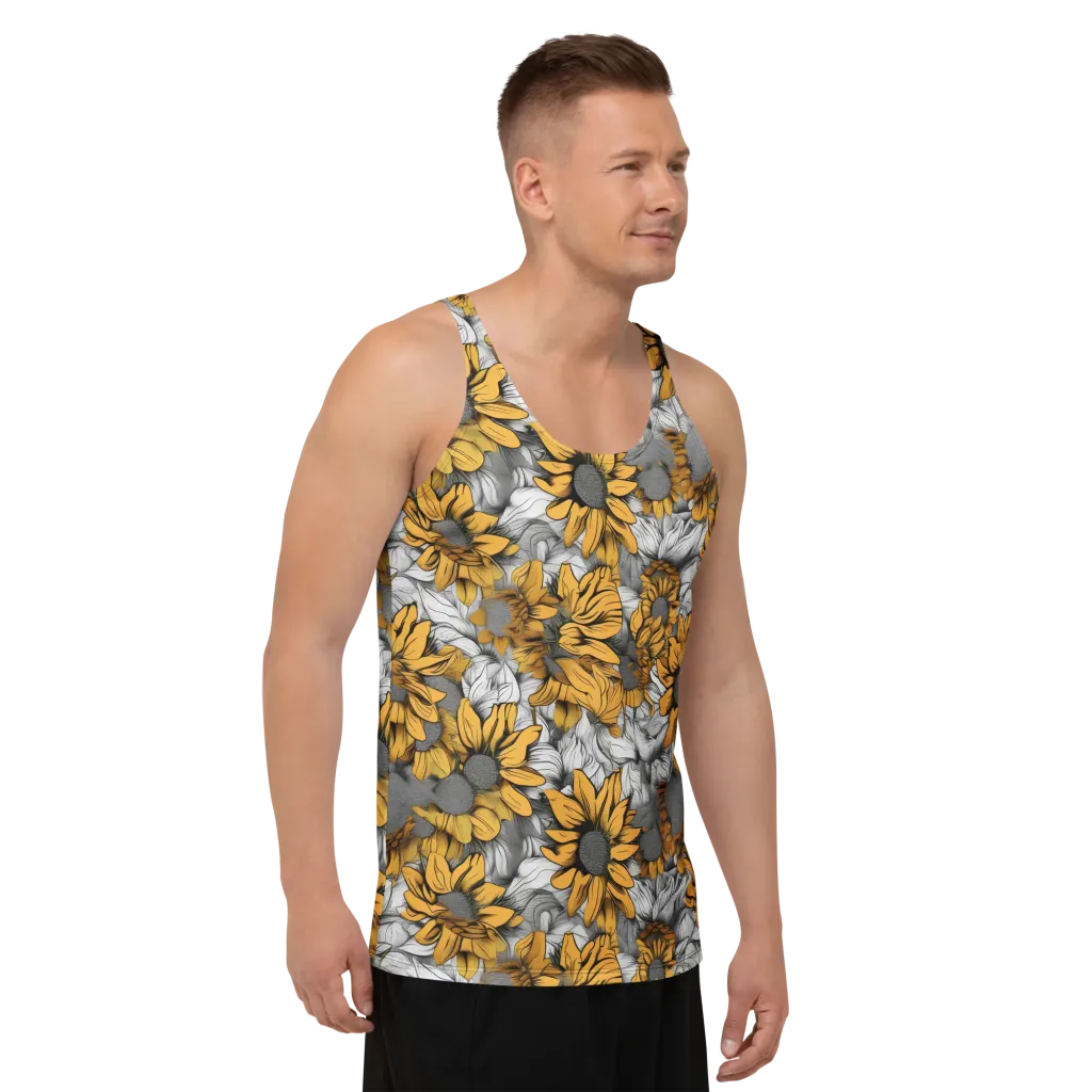 Gilded Garden on Men's Tank Top — Right Front