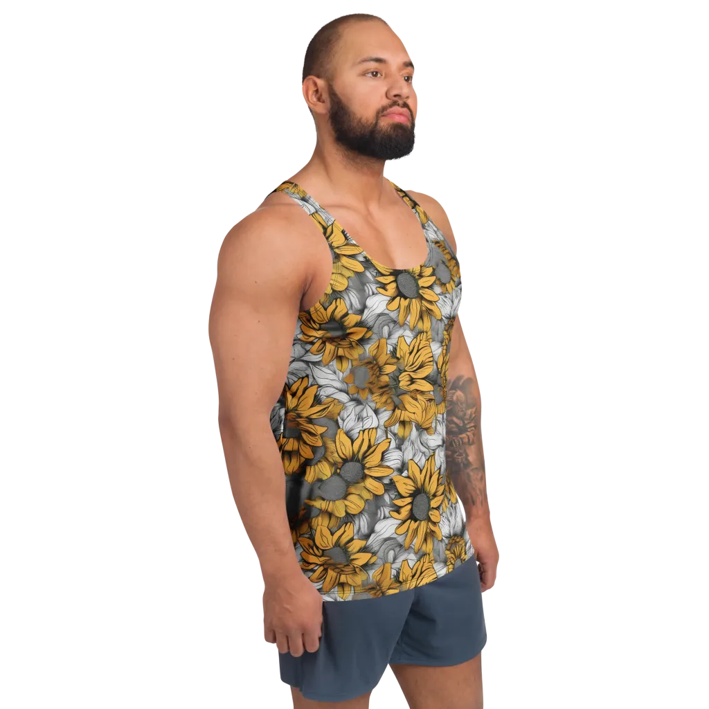 Gilded Garden on Men's Tank Top — Right Front