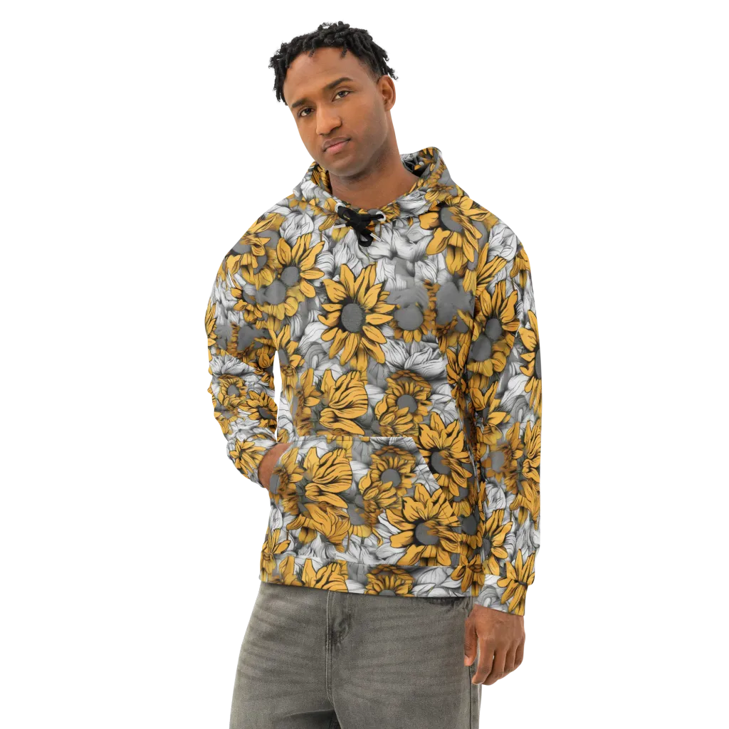 Gilded Garden on Cotton Hoodie — Left Front