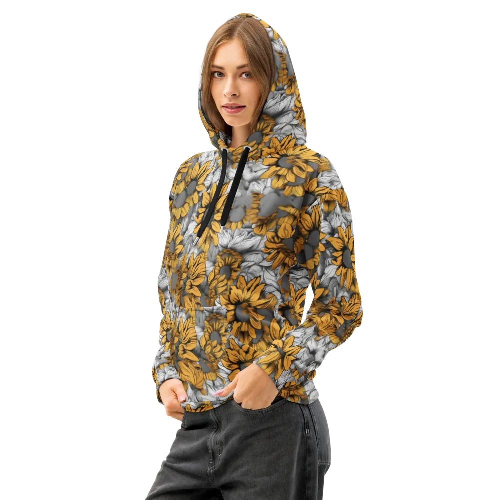 Gilded Garden on Cotton Hoodie — Left Front
