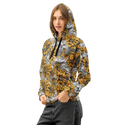 Gilded Garden on a Cotton Hoodie