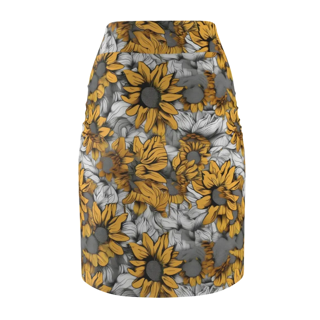 Gilded Garden on Pencil Skirt — Back