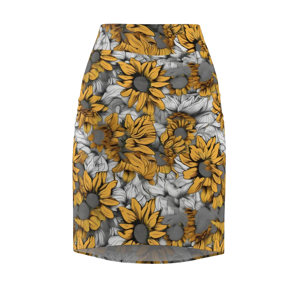Gilded Garden on Pencil Skirt — Front