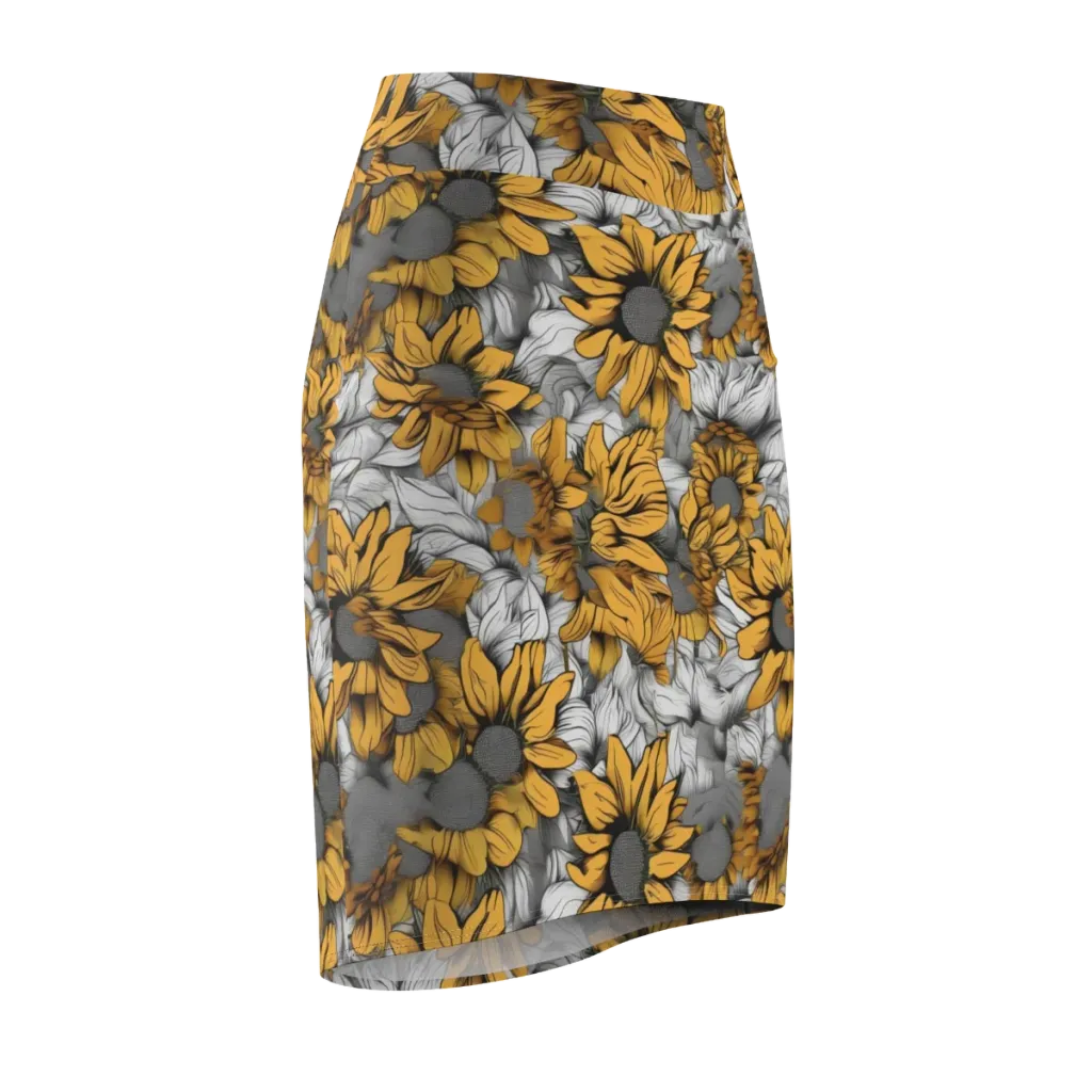 Gilded Garden on Pencil Skirt — Front Side