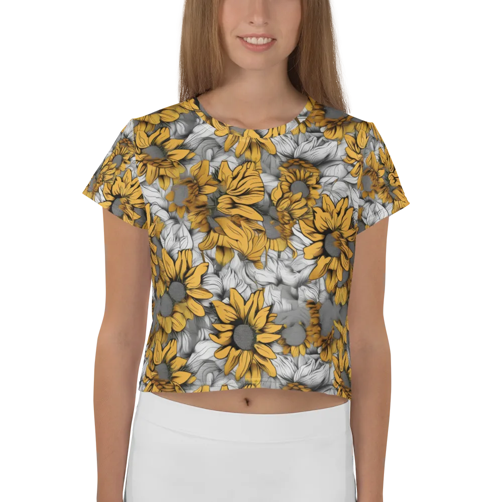 Gilded Garden on Crop Tee — Front