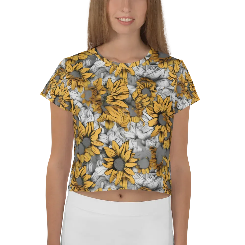 Gilded Garden on Crop Tee — Front