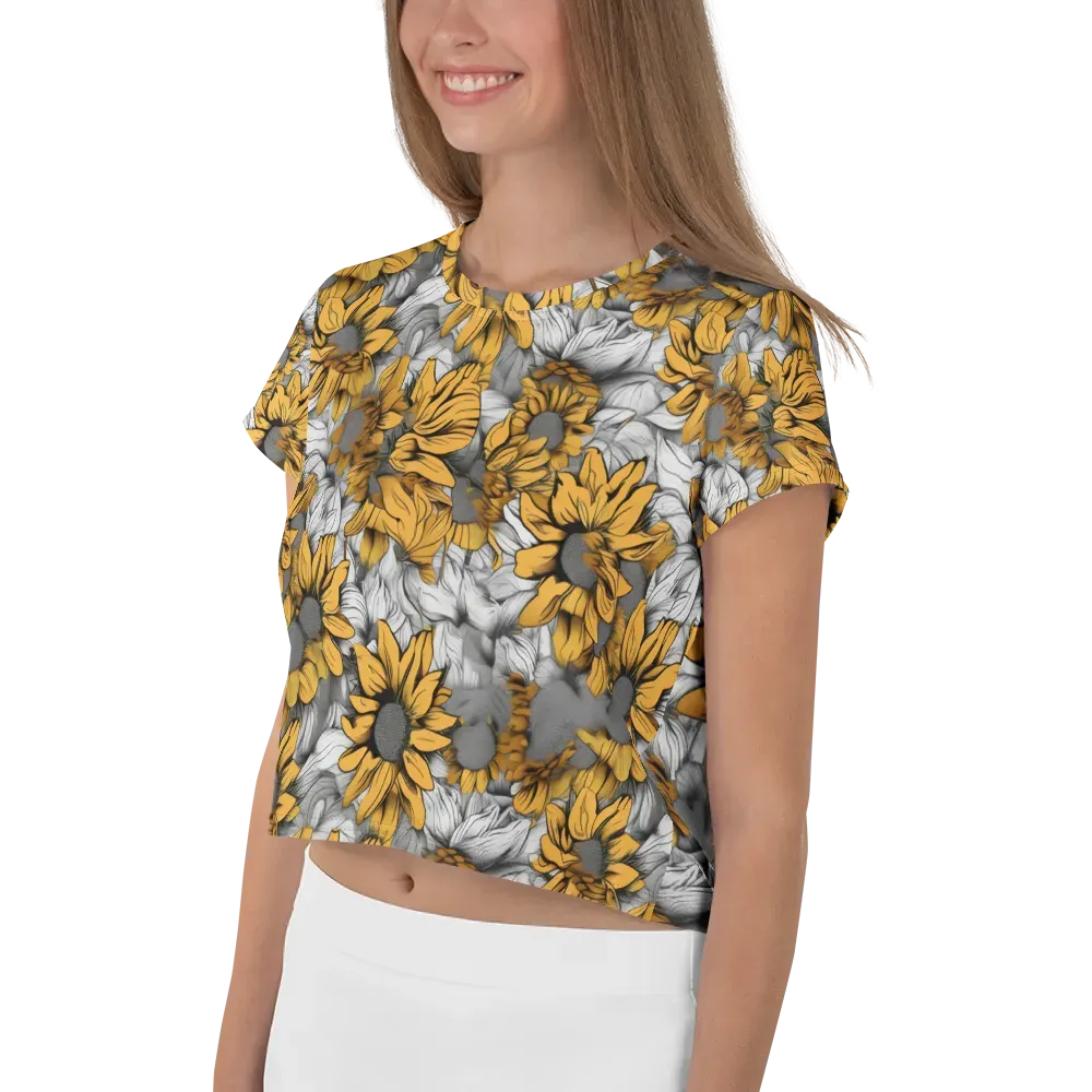 Gilded Garden on Crop Tee — Left