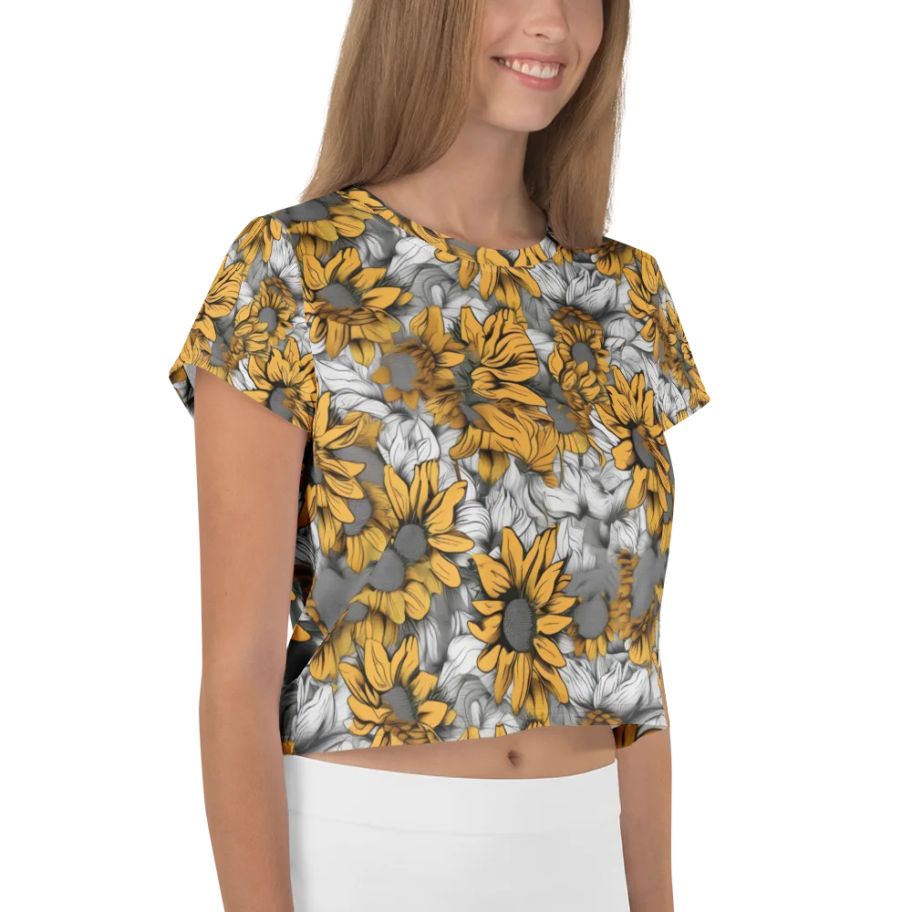Gilded Garden on Crop Tee — Right