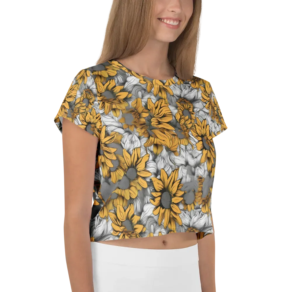 Gilded Garden on Crop Tee — Right