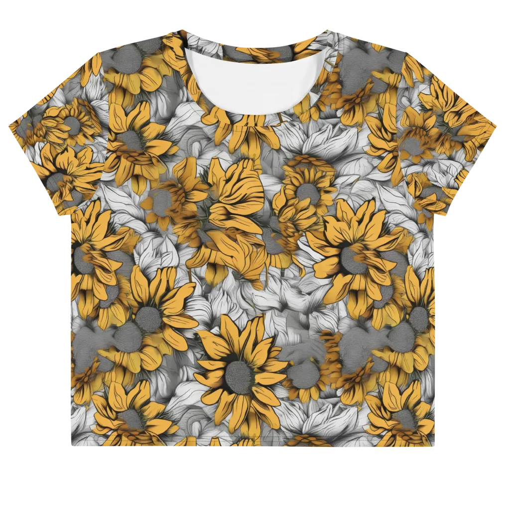 Gilded Garden on Crop Tee — Front