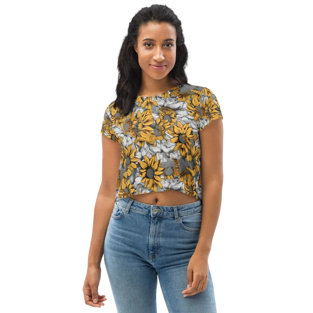 Gilded Garden on Crop Tee — Front