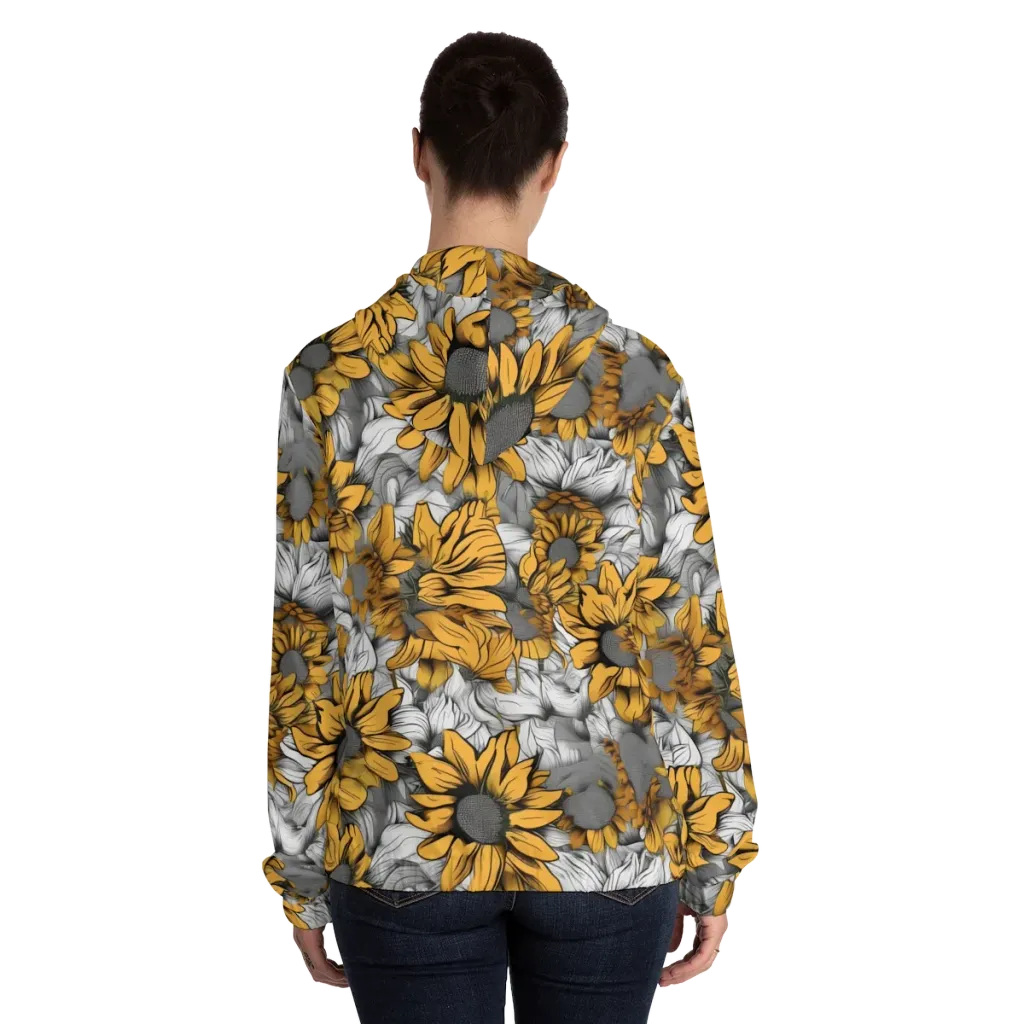 Gilded Garden on Women's Full-Zip Hoodie — Back On Person