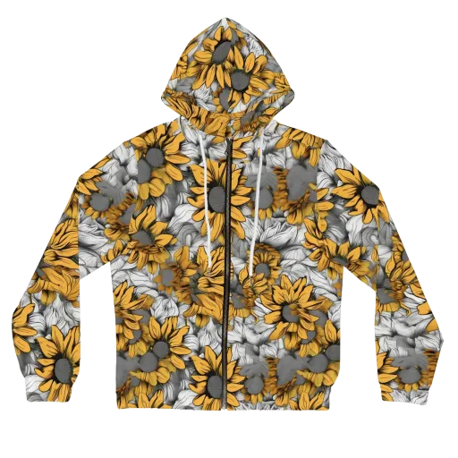 Gilded Garden on a Women's Full-Zip Hoodie