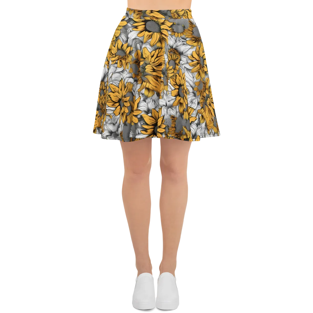 Gilded Garden on Skater Skirt — Front