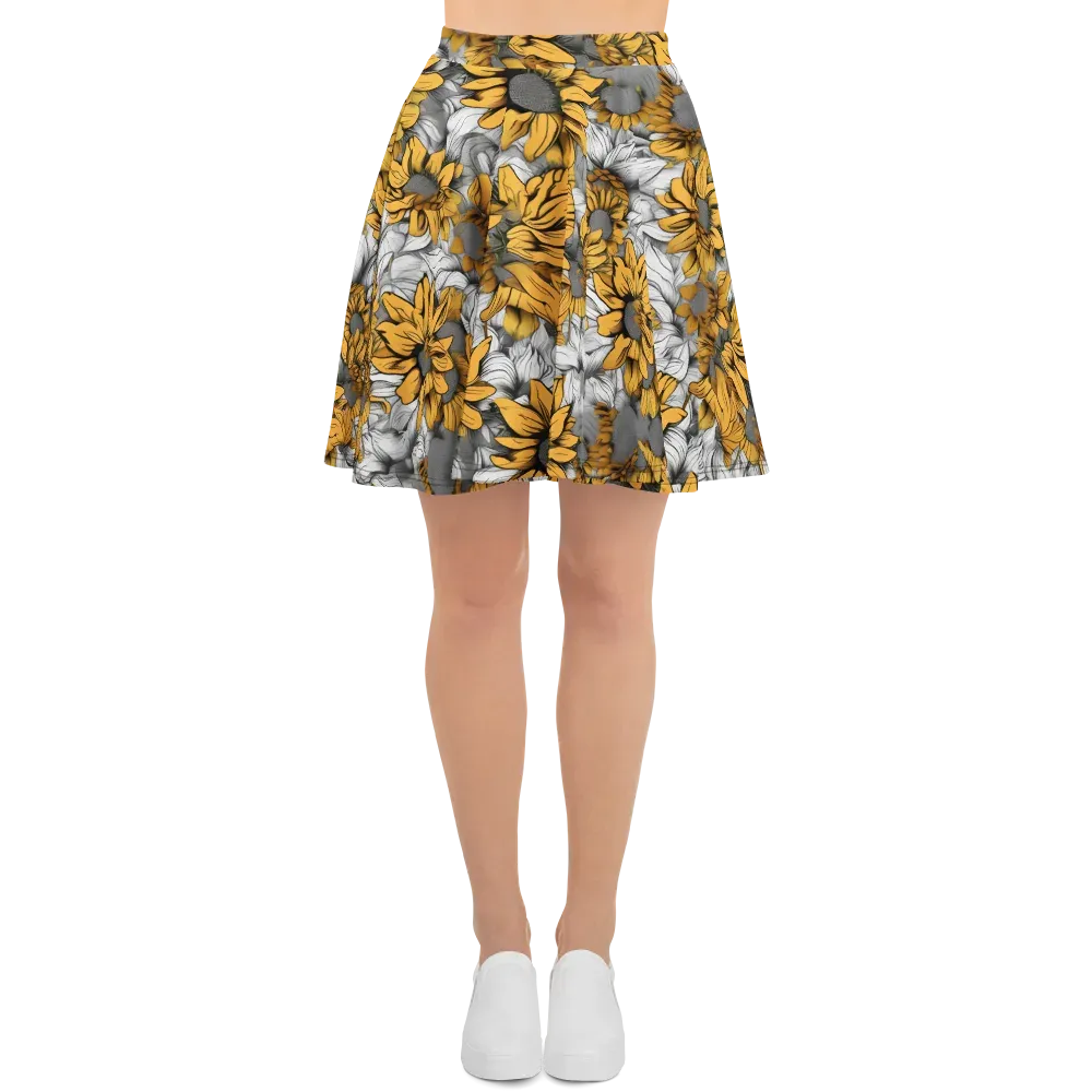 Gilded Garden on Skater Skirt — Front