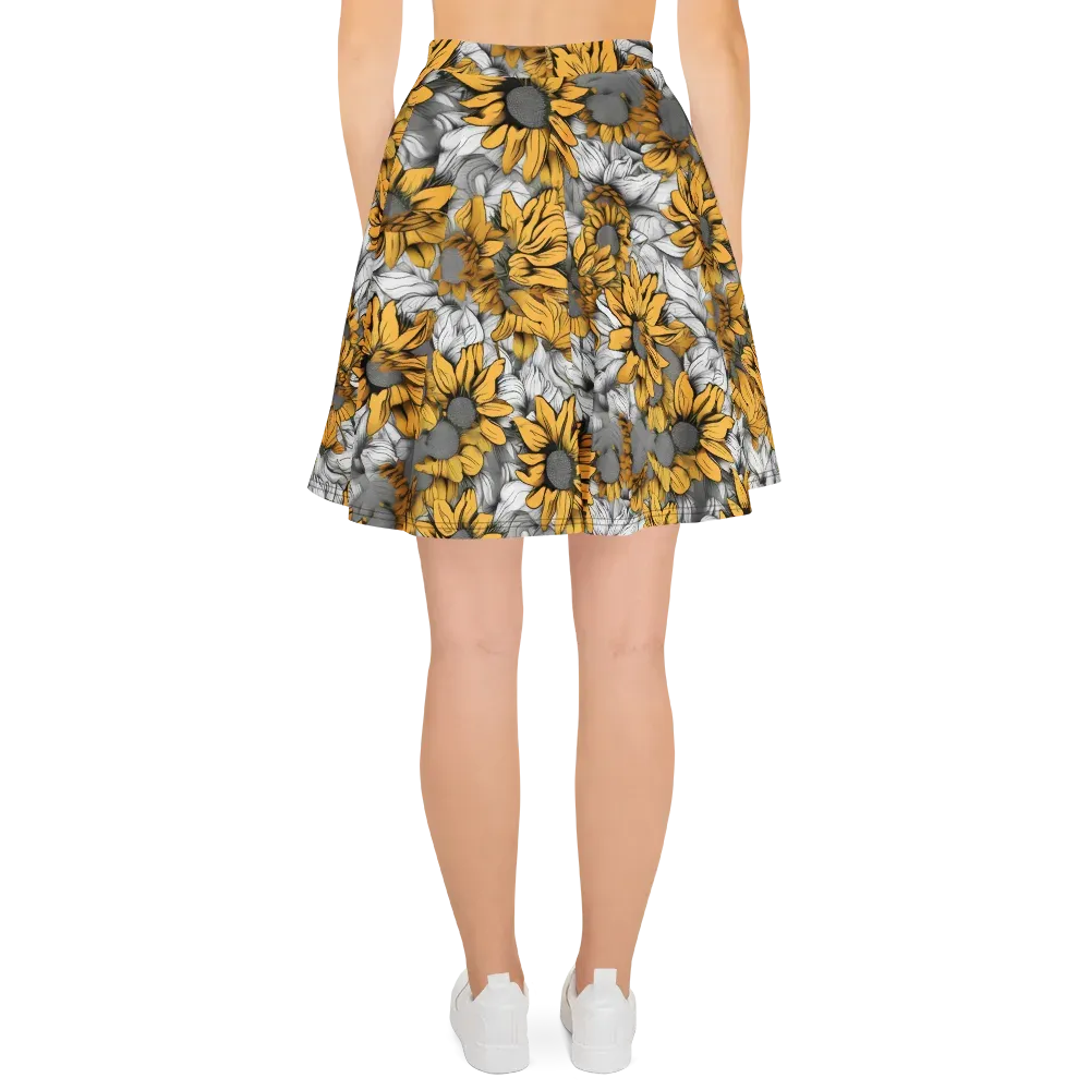 Gilded Garden on Skater Skirt — Back