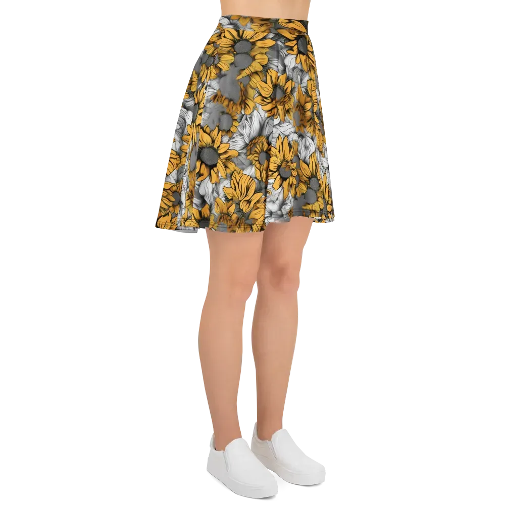Gilded Garden on Skater Skirt — Right