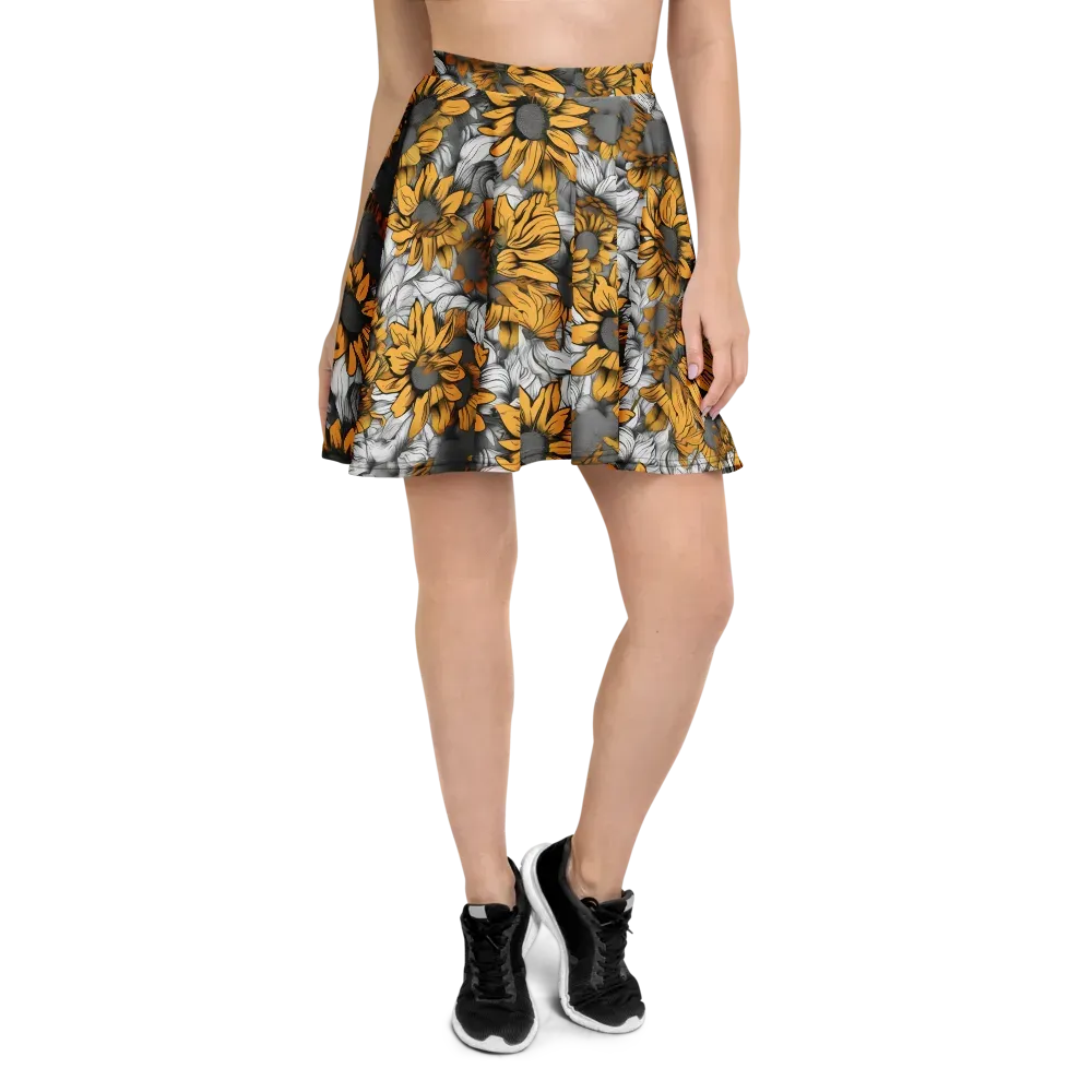 Gilded Garden on Skater Skirt — Front