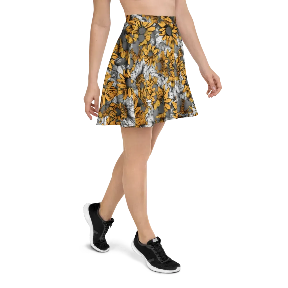 Gilded Garden on Skater Skirt — Right