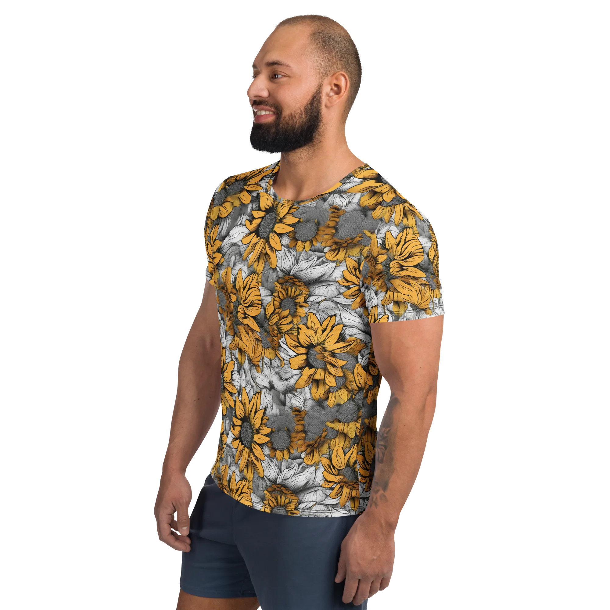 Gilded Garden on Men's Athletic T-Shirt — Left