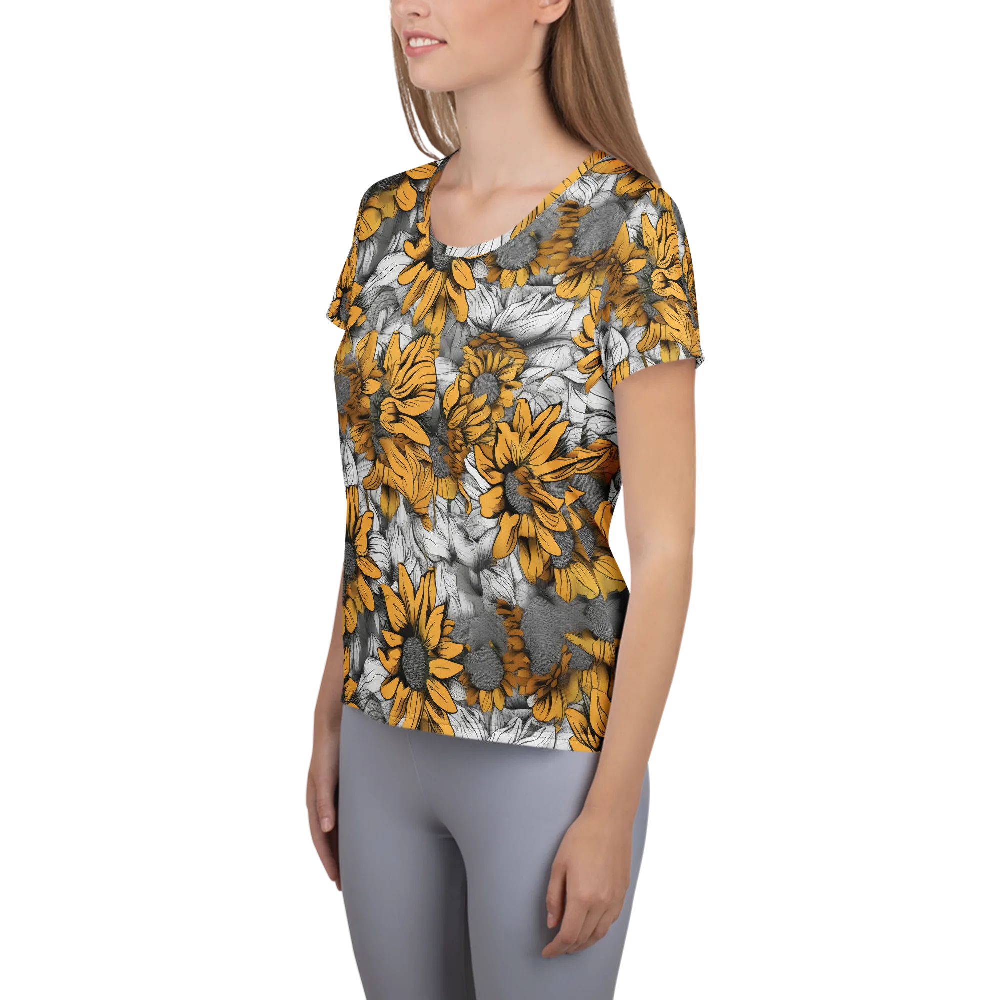 Gilded Garden on Women's Athletic T-Shirt — Left