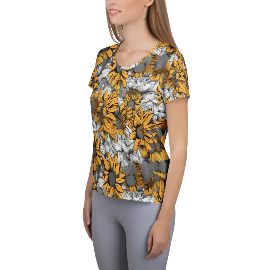 Gilded Garden on Women's Athletic T-Shirt — Left
