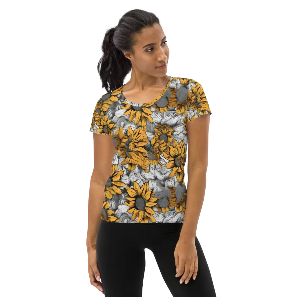 Gilded Garden on Women's Athletic T-Shirt — Front
