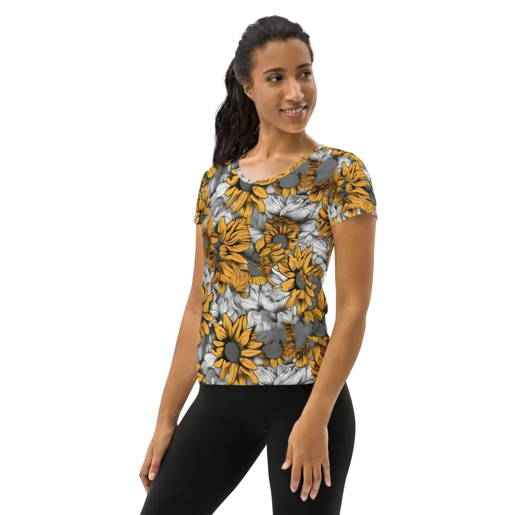 Gilded Garden on Women's Athletic T-Shirt — Left