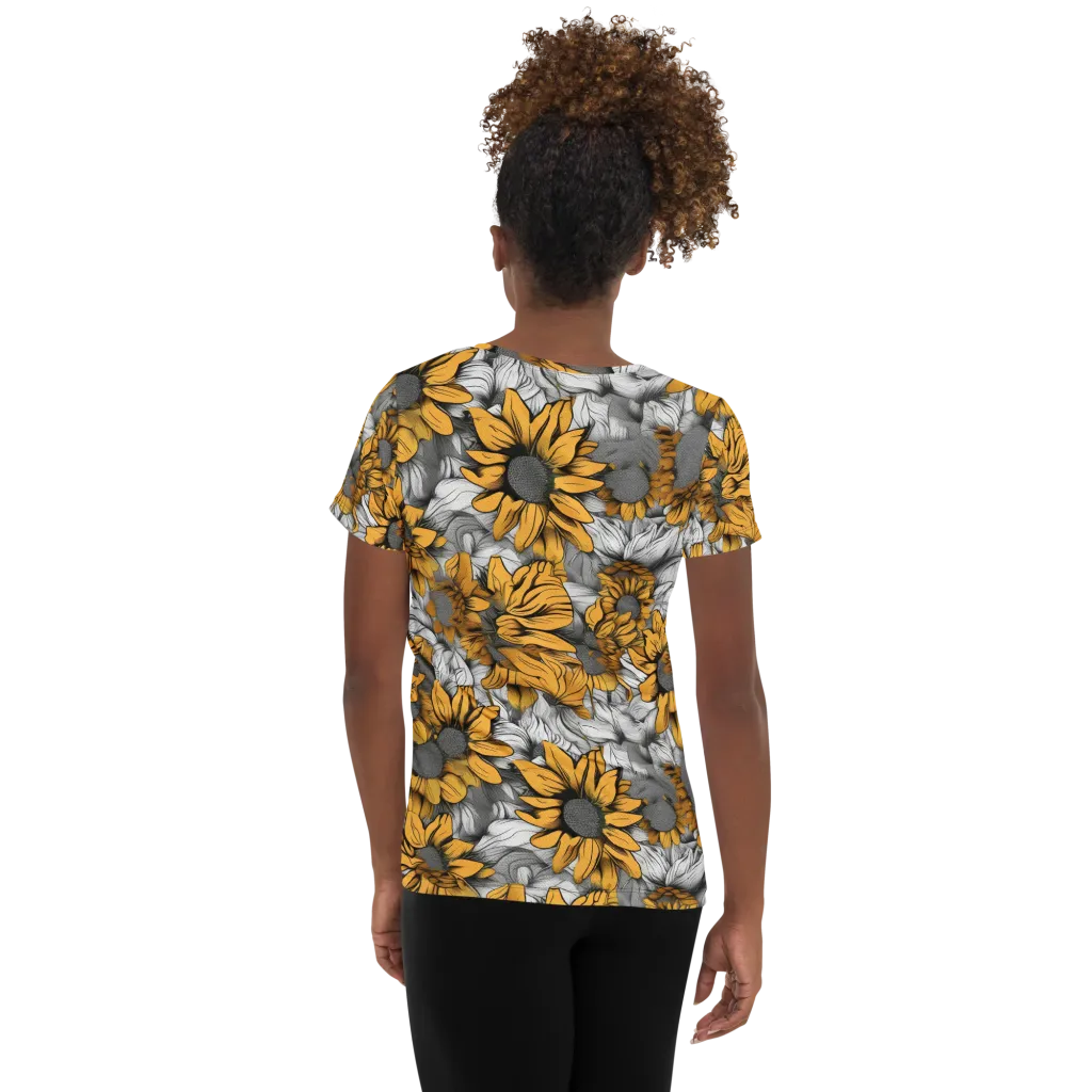 Gilded Garden on Women's Athletic T-Shirt — Back