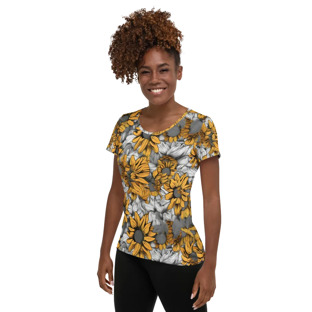 Gilded Garden on Women's Athletic T-Shirt — Left