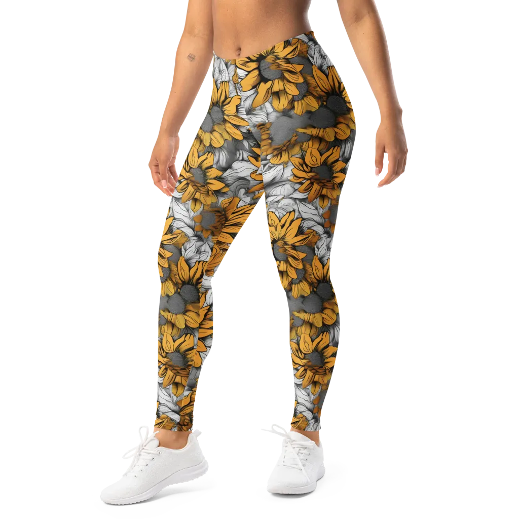Gilded Garden on Leggings — Left Front