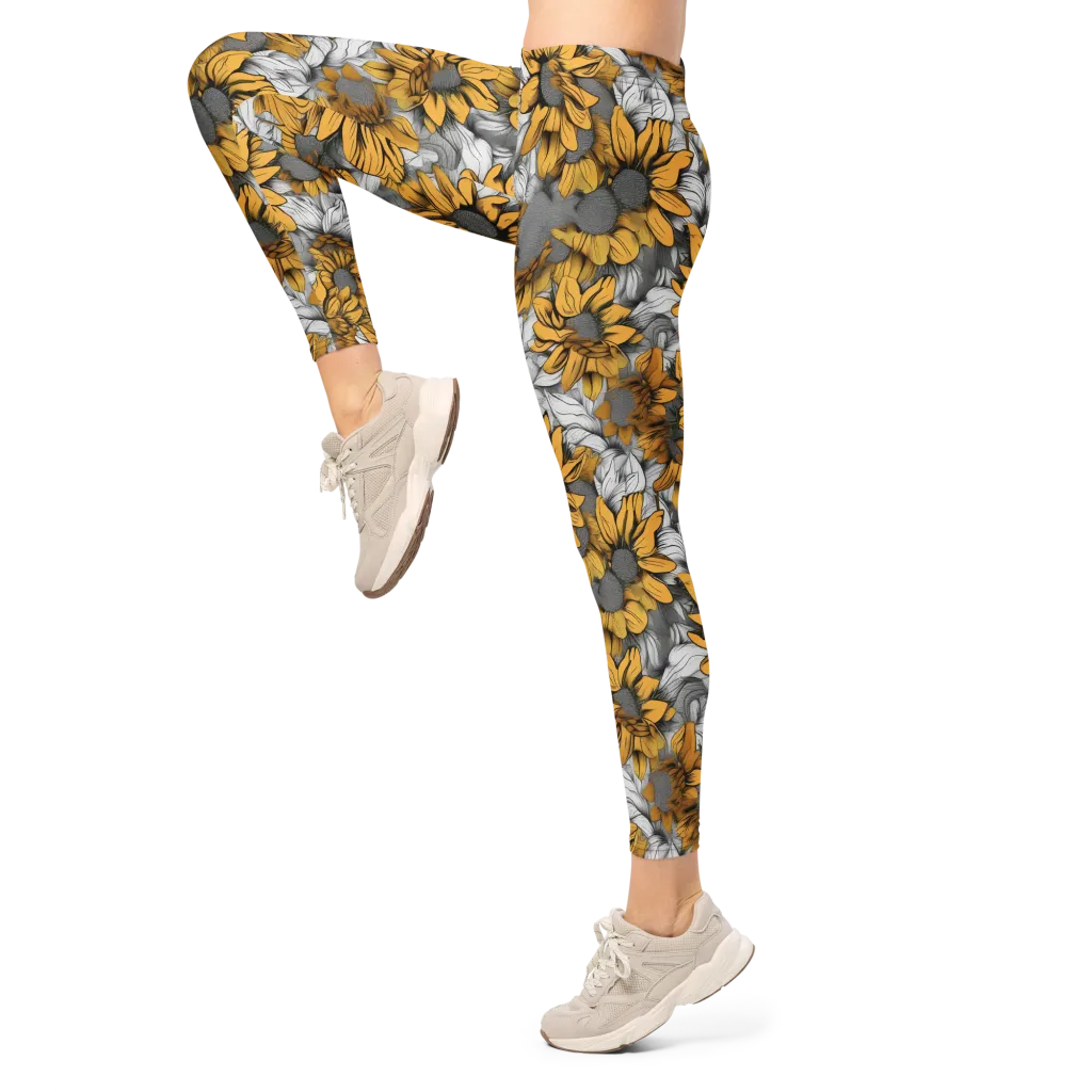 Gilded Garden on Leggings — Left