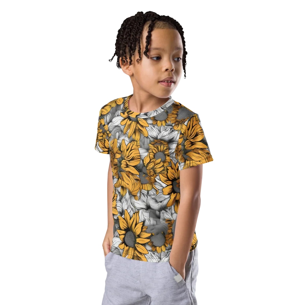 Gilded Garden on Kids Crew Neck T-Shirt — Left Front