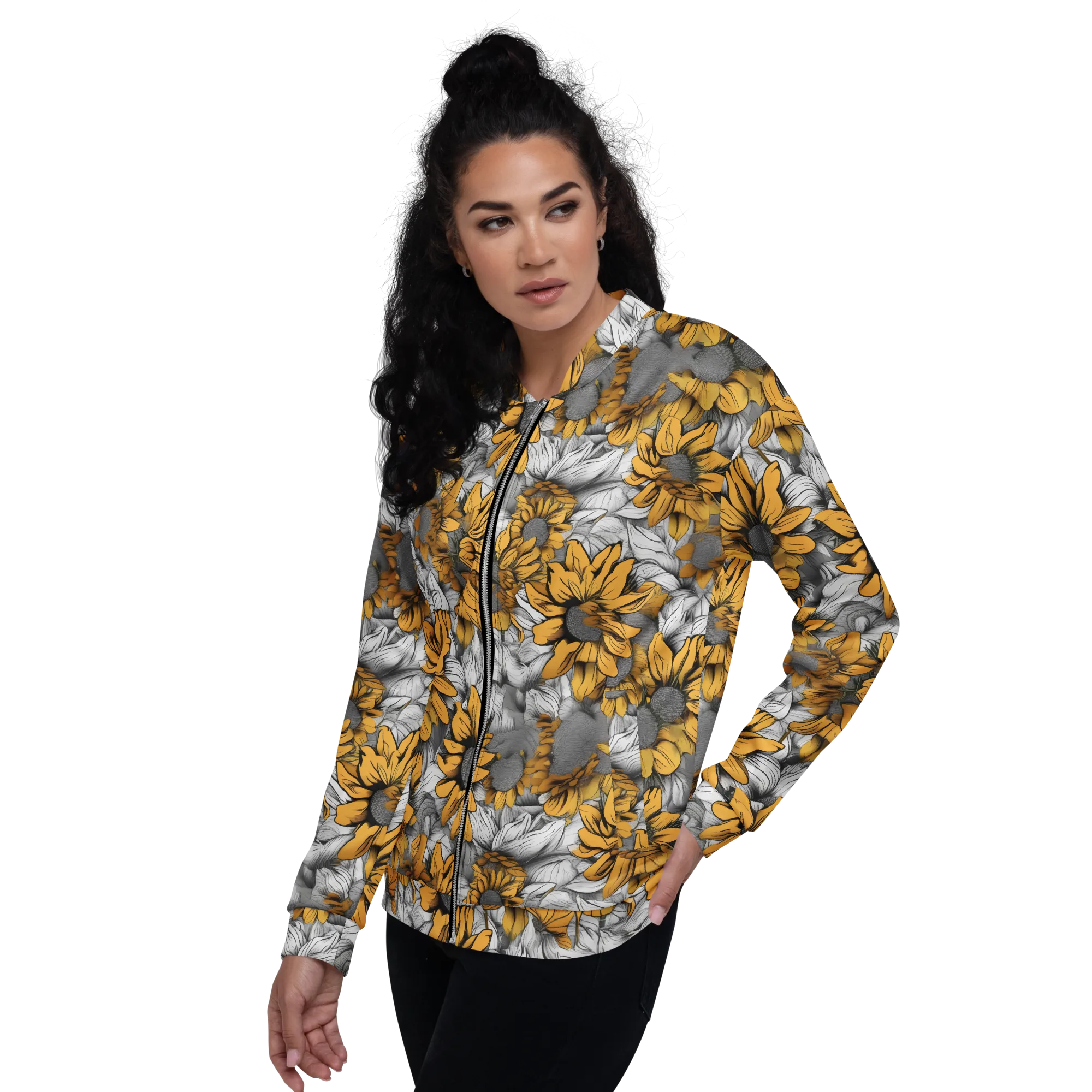 Gilded Garden on Bomber Jacket — Left