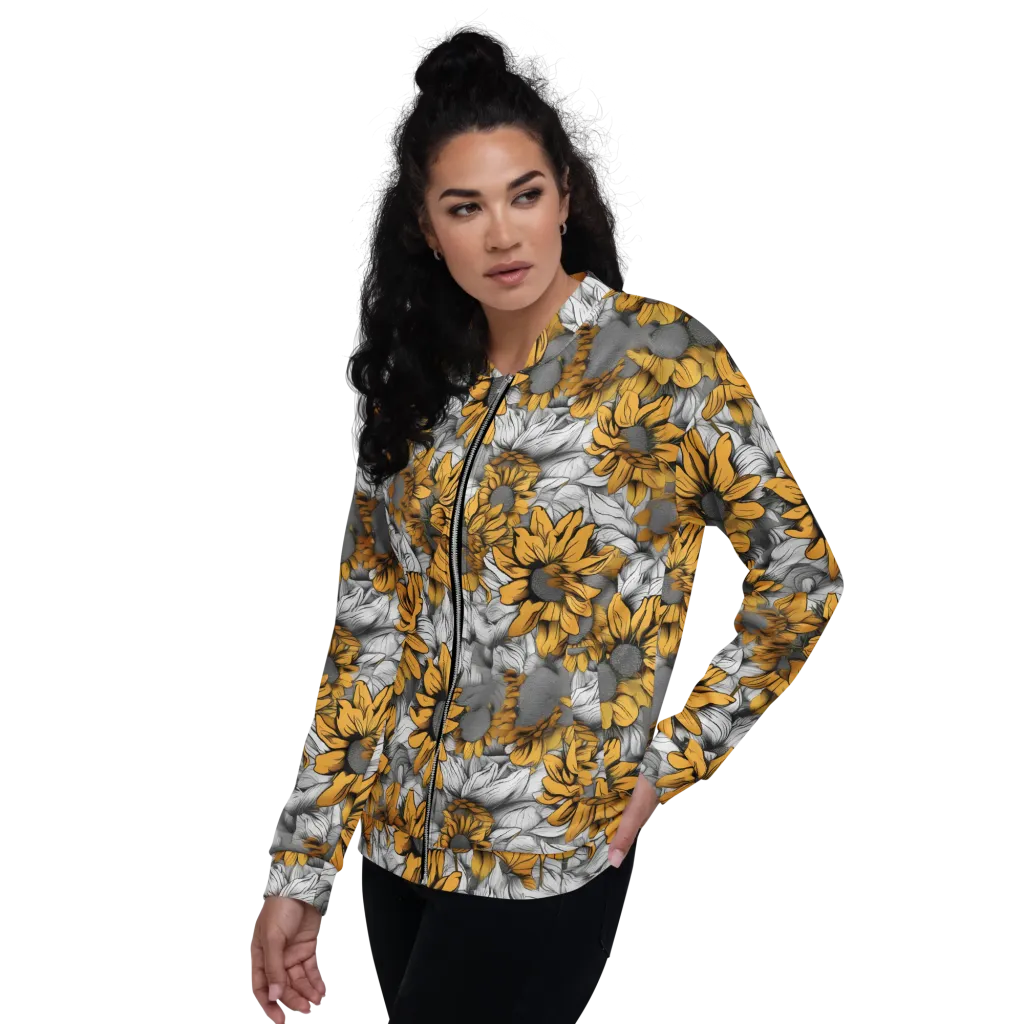Gilded Garden on Bomber Jacket — Left