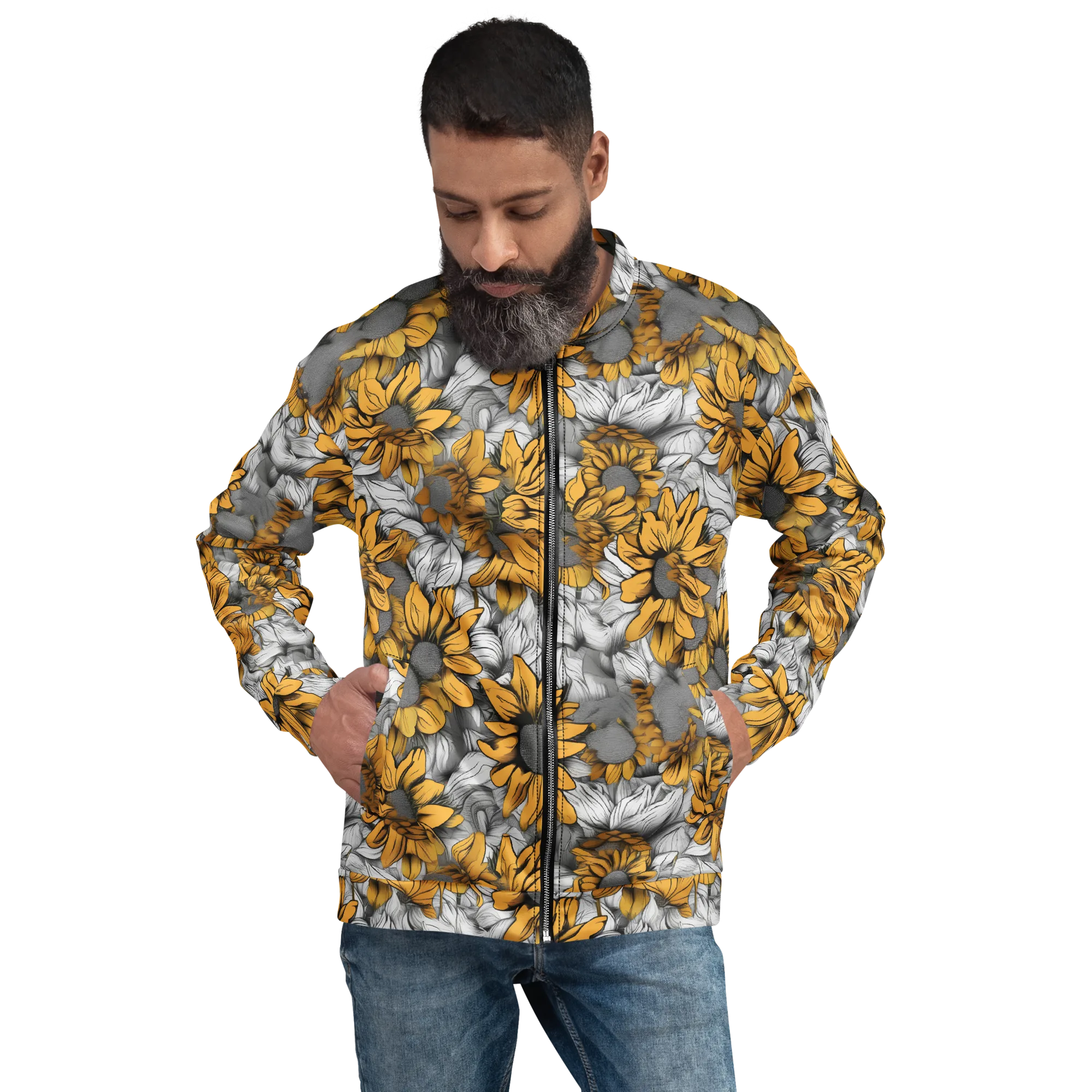 Gilded Garden on Bomber Jacket — Front