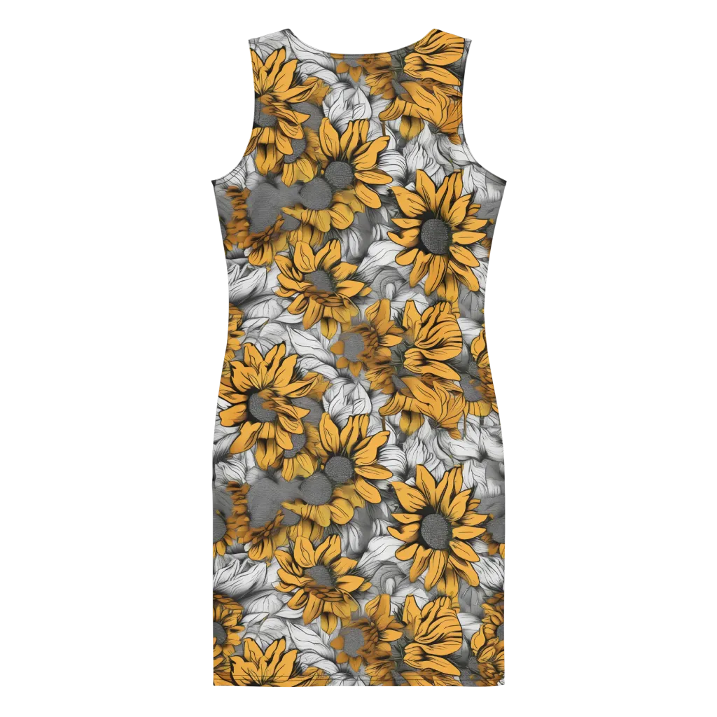 Gilded Garden on Bodycon Dress — Back