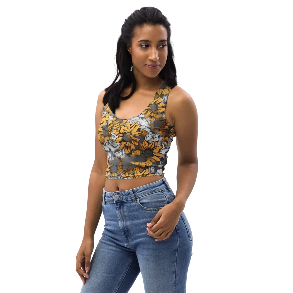 Gilded Garden on Crop Top — Left Front