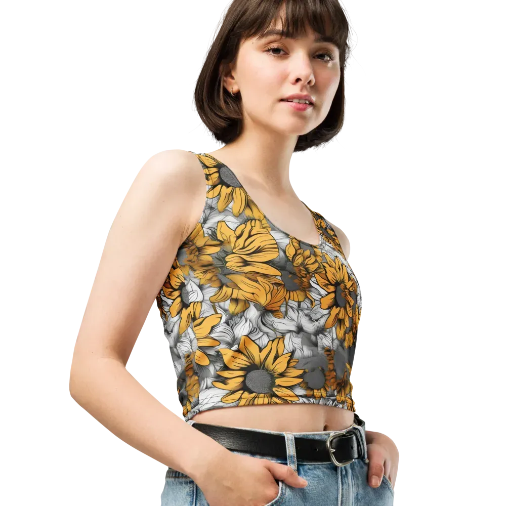 Gilded Garden on Crop Top — Right Front