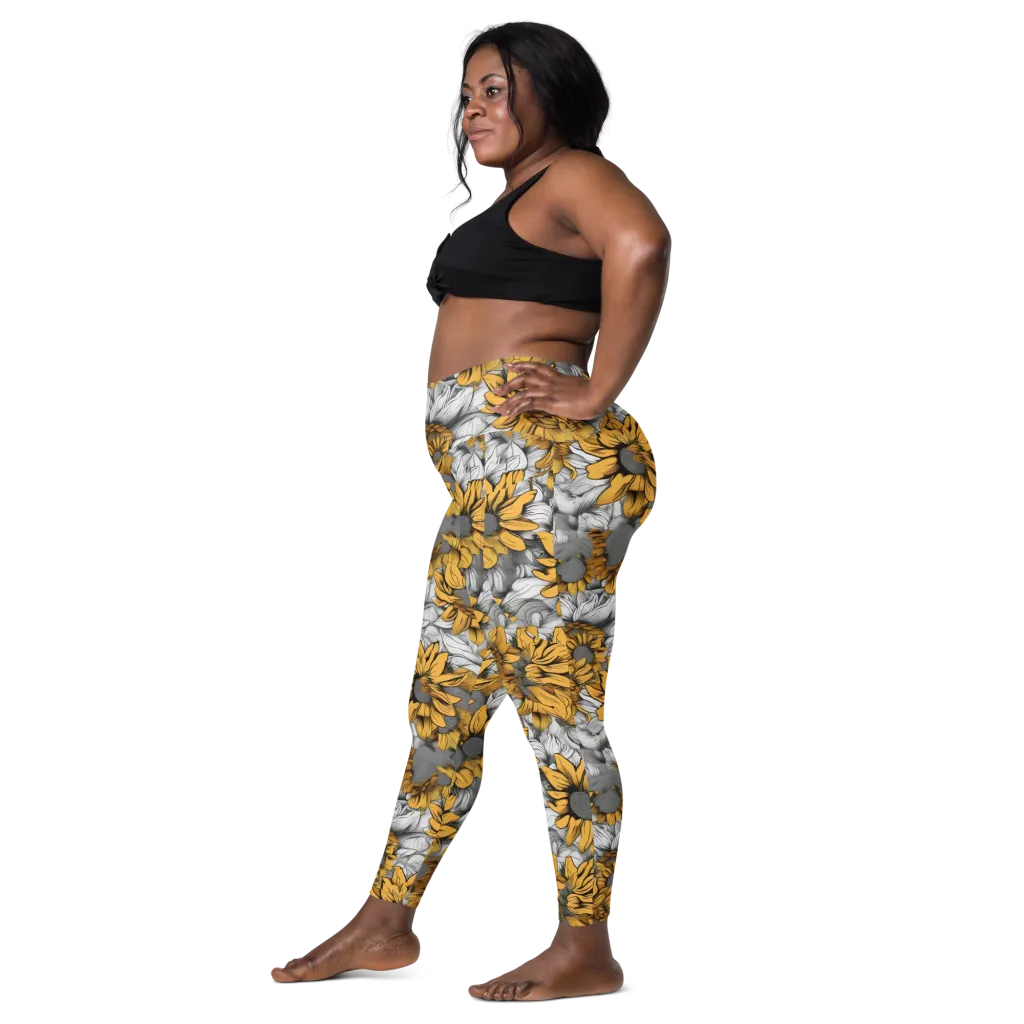 Gilded Garden on Leggings with Pockets — Left