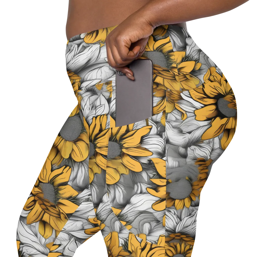 Gilded Garden on Leggings with Pockets — Product details 2